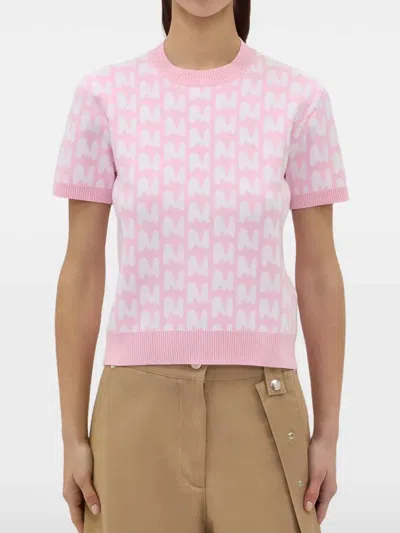 Msgm Patterned T-shirt In Pink