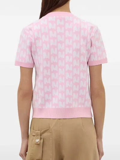 Msgm Patterned T-shirt In Pink