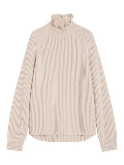Max Mara Cotton Cordonnet Oversized Jumper In Neutral
