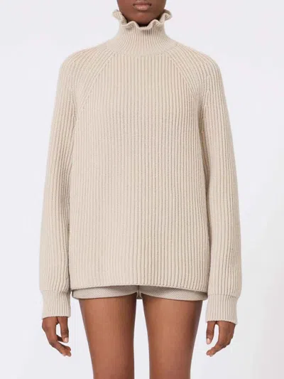 Max Mara Cotton Cordonnet Oversized Jumper In Neutral