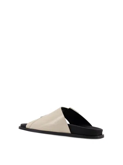 Alohas Adjustable Strap Leather Sandals In Multi