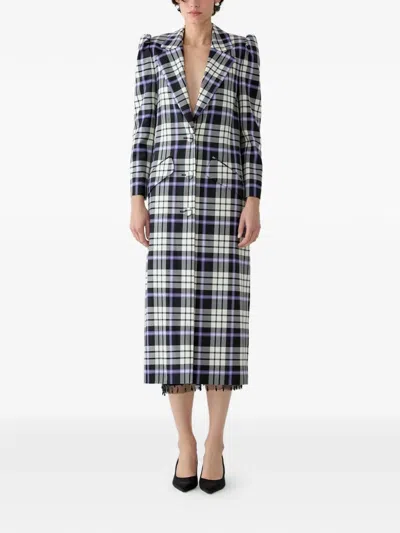Carolina Herrera Plaid Single-breasted Coat In Multi