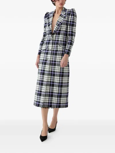 Carolina Herrera Plaid Single-breasted Coat In Multi
