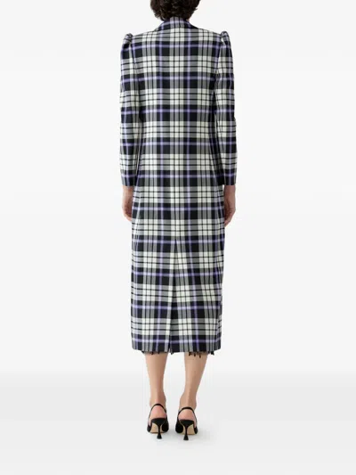 Carolina Herrera Plaid Single-breasted Coat In Multi