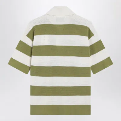 Ami Alexandre Mattiussi White Cotton Short Sleeves Ami De Coeur Polo White In Green
