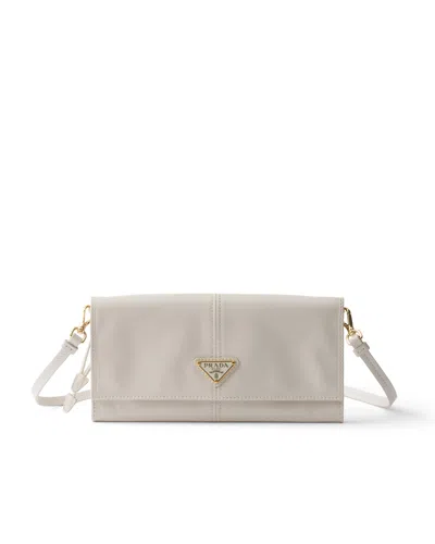 Prada Leather Wallet With Shoulder Strap