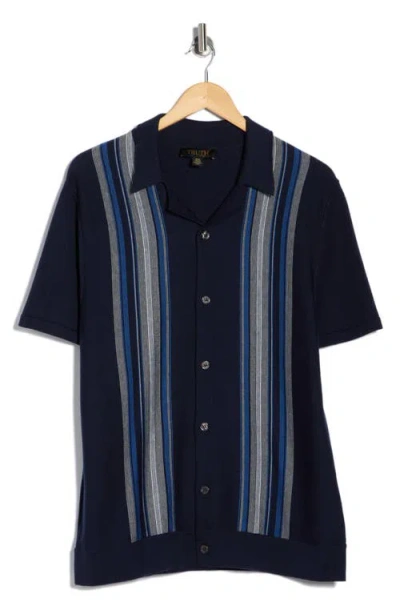 Truth Stripe Camp Shirt In Blue