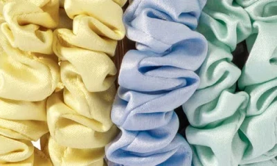 Kitsch 5-pack Assorted Ruched Satin Scrunchies In Multi