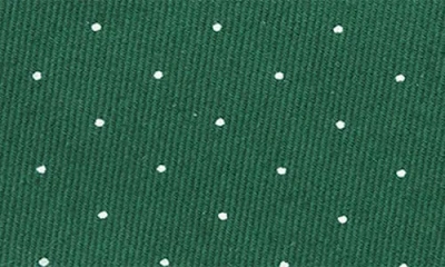 Construct Dot Print Cotton Tie In Green