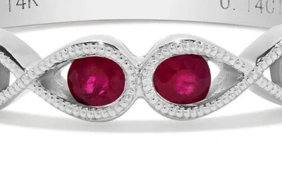 H.j. Namdar Ruby & Diamond Stack Ring In Gold