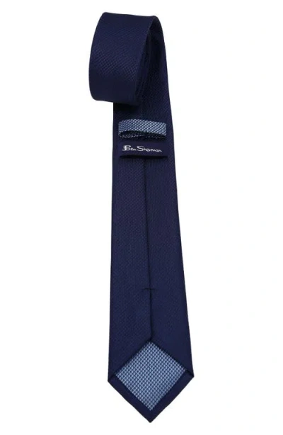 Ben Sherman Textured Solid Tie In Blue