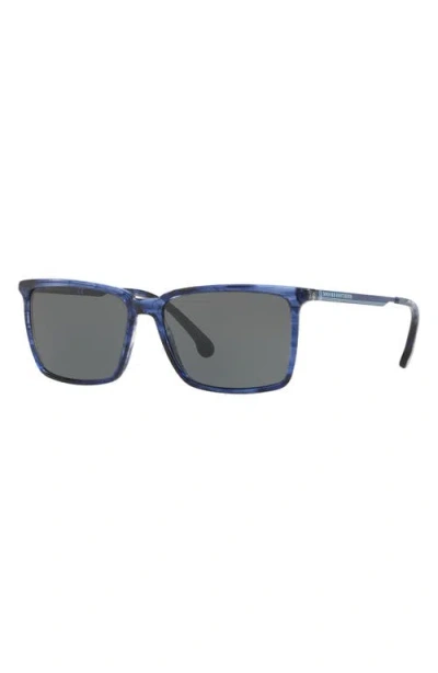 Brooks Brothers 58mm Rectangular Sunglasses In Blue