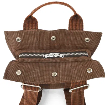 Pre-owned Hermes Her Line Brown Canvas Backpack ()