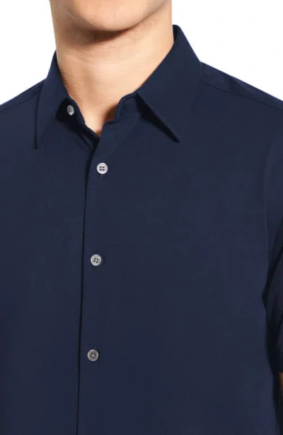 Theory Irving Short Sleeve Button-up Shirt In Blue