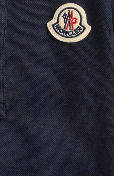 Moncler Kids Ss Polo In Blue