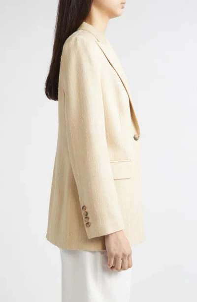 Partow Bow Silk Blend Jacket In Neutral