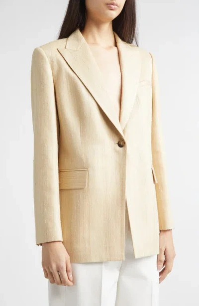 Partow Bow Silk Blend Jacket In Neutral