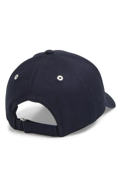 Moncler Embroidered Logo Patch Adjustable Baseball Cap In Blue