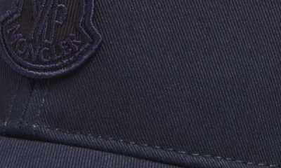 Moncler Embroidered Logo Patch Adjustable Baseball Cap In Blue