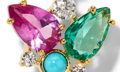 Nadri Frieda Multi Stone Drop Earrings In Gold