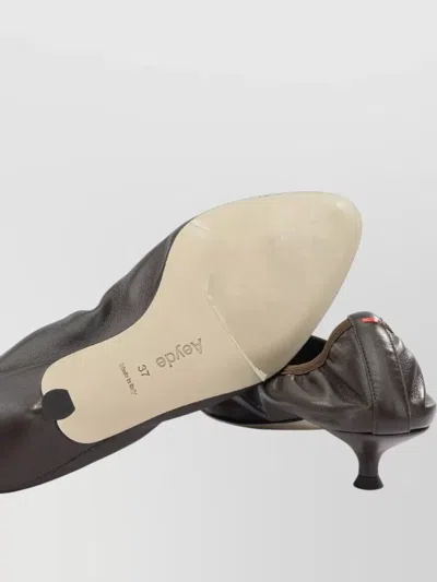 Aeyde Hermia Pumps 35mm Leather Kitten Heel In Black