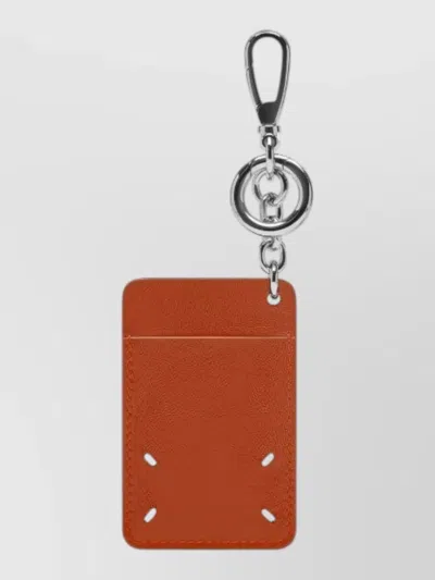 Maison Margiela Rectangular Leather Keyring Contrast Back