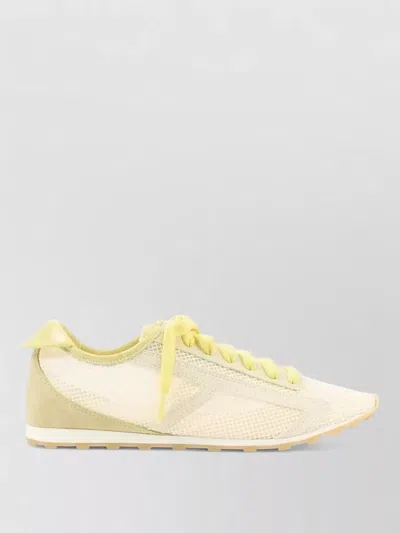 Jacquemus Low Top Sneakers Suede Mesh Rubber Sole In Animal Print