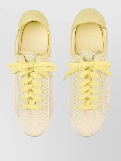 Jacquemus Low Top Sneakers Suede Mesh Rubber Sole In Animal Print