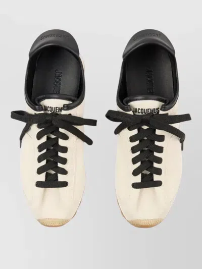 Jacquemus Les Tennis Leather-trimmed Canvas Sneakers In Multi