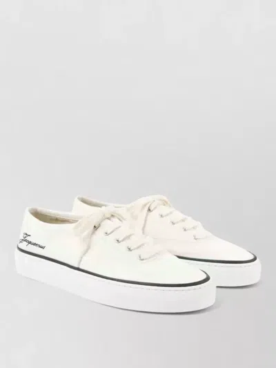 Jacquemus Les Fefe Low Top Sneakers Rubber Sole In White