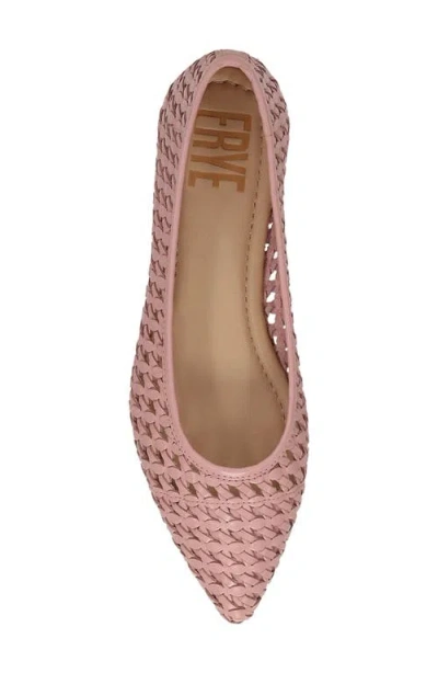 Frye Heather Woven Pointed Toe Flat In Pink