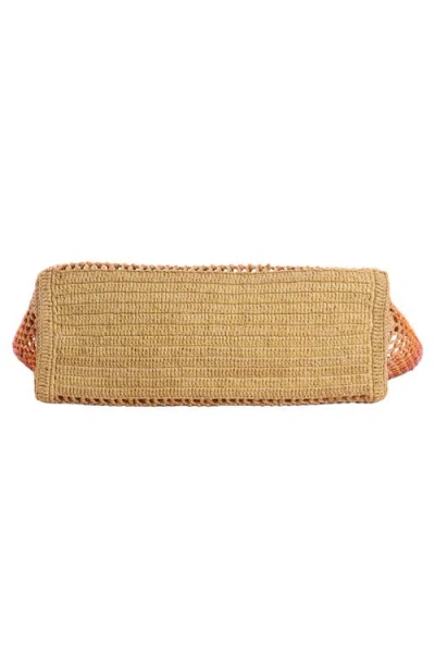 Chloé Womens Multicolor Orange Summer Banana East-west Raffia Tote Bag In Pink