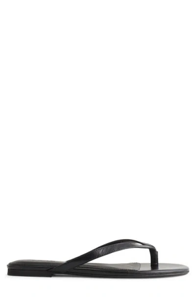 Madewell Izzie Ivana Leather Thong Sandals True Black