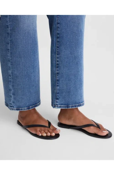 Madewell Izzie Ivana Leather Thong Sandals True Black
