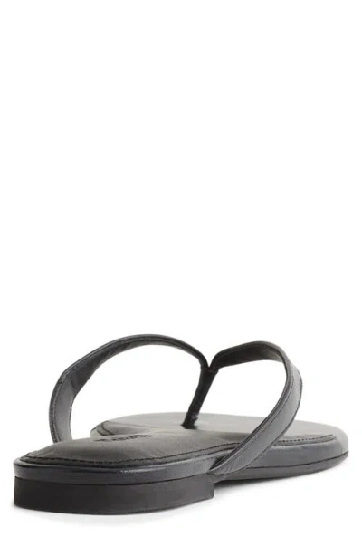 Madewell Izzie Ivana Leather Thong Sandals True Black