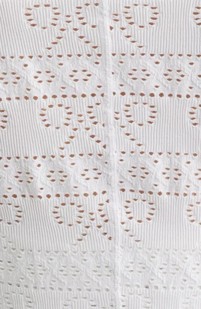 Loveshackfancy Tinker Pointelle Knit Jacket In White