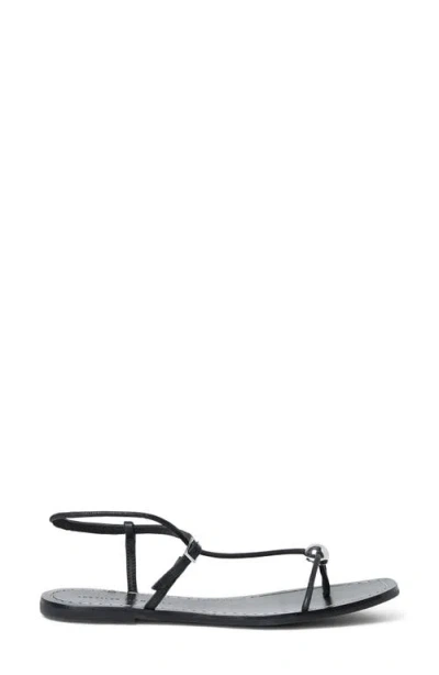 Loeffler Randall Lara Leather Ball-embellished Sandals In Black