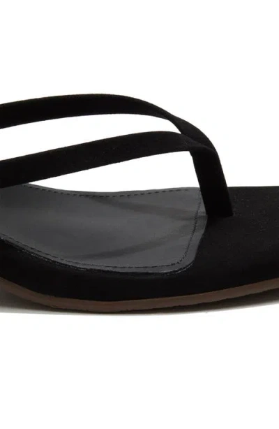 Tkees Julia Square Toe Suede Flip Flop In Black