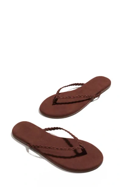 Tkees Foundation Matte Flip Flops In Cappuccino In Burgundy