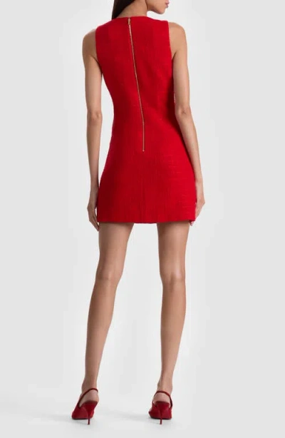 Alice And Olivia Cade Button Front Sleeveless Dress In Red