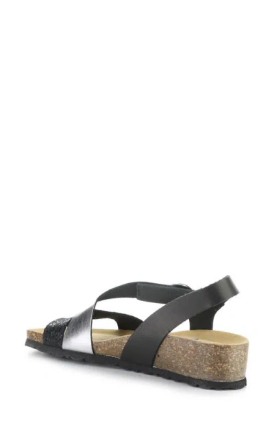 Bos. & Co. Luissa Slingback Platform Wedge Sandal In Multi