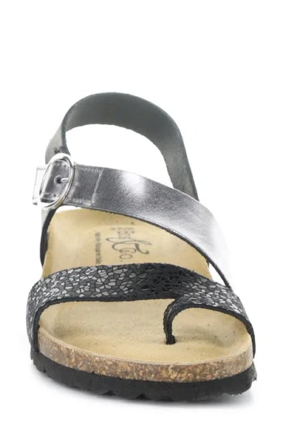 Bos. & Co. Luissa Slingback Platform Wedge Sandal In Multi