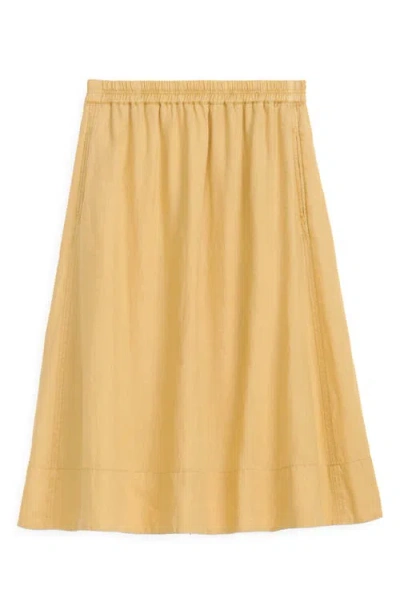 Alex Mill Maddie Skirt In Linen In Yellow