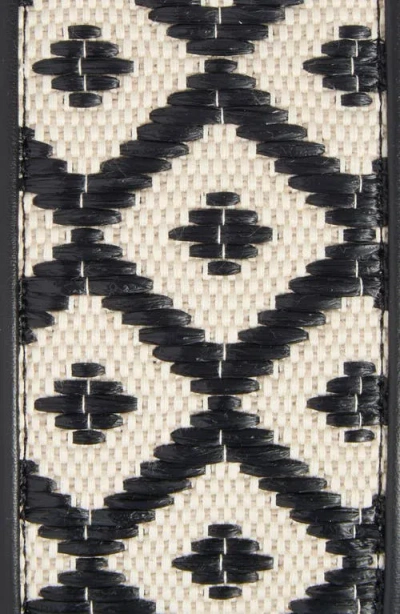 Max Mara Raffia Effect Wide Belt In Gray