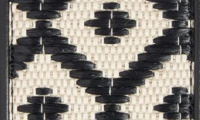 Max Mara Raffia Effect Wide Belt In Gray