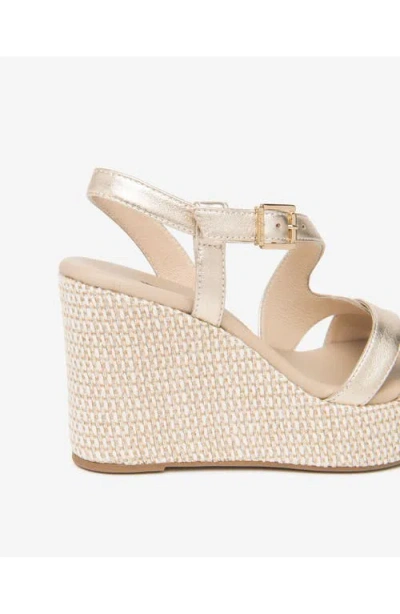 Nerogiardini Slingback Platform Wedge Sandal In Silver