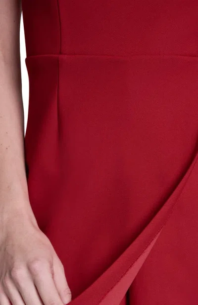 Bcbg Square Neck Romper In Red