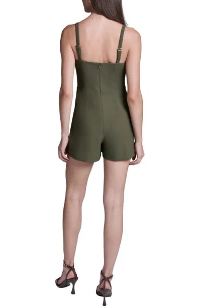 Bcbg Square Neck Romper In Green