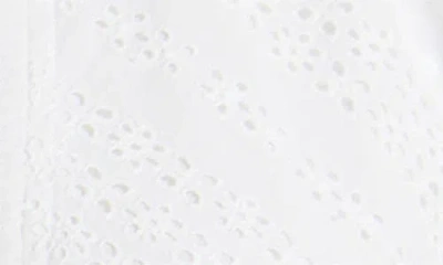 Madewell Eyelet Flutter Sleeve Cotton Minidress In White
