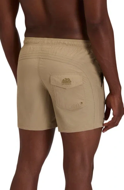 Sundek Solid Swim Trunks In Brown